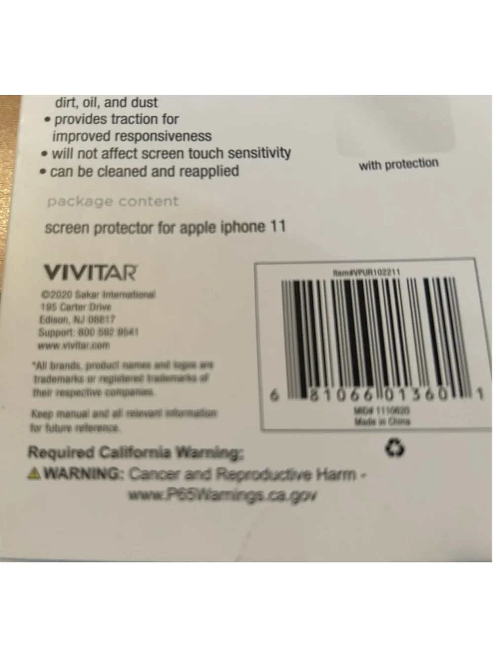 iPhone 11 Glass Anti-Microbial Screen Protector Repels 99% of Viruses & Bacteria
